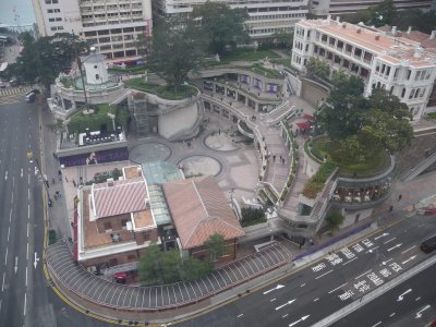 Hong Kong view from YMCA corridor