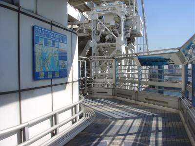 Tokyo walking across Rainbow Bridge