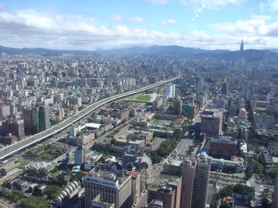 Taipei view from Mitsukoshi Tower