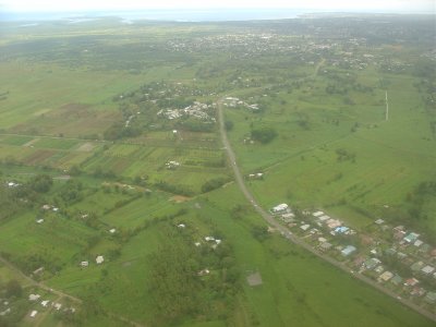 Nausori to Nadi Suva in the distance