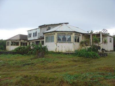 Tonga abandoned mansion opposite blowholes