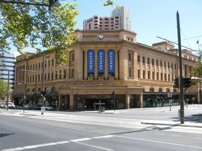 Adelaide railway station and Skycity casino
