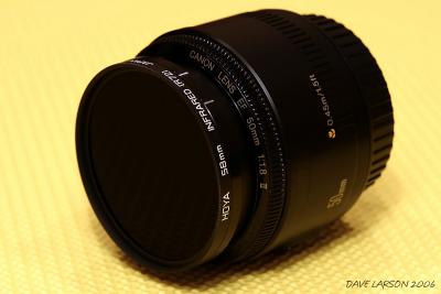 50mm f1.8 Lens & Hoya R72 IR Filter
