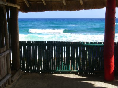 View of the Caribbean  from the rasta bar