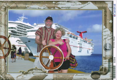 On the dock in Cozumel