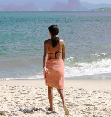 on the beach