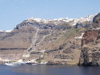 cliffs at santorini