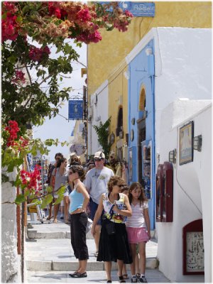 tourist street scene