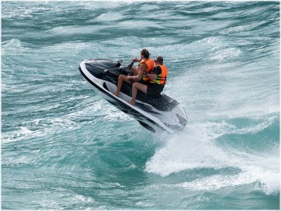 winter jet skiing