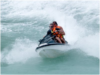 winter jet skiing