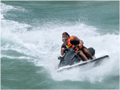 winter jet skiing