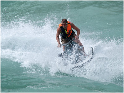 winter jet skiing