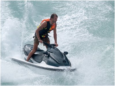 winter jet skiing