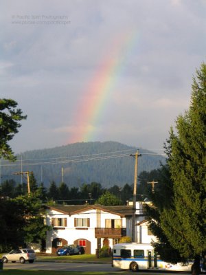 Rainbow over Belcarra, behind Kensington Ave 