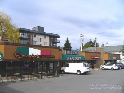 Strip mall on Capitol Hill, North Burnaby