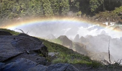 Rainbow in the mist.