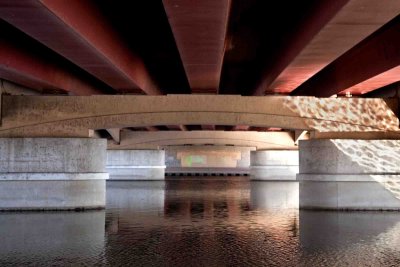 Under the Douglas St. bridge , Wichita