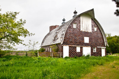 Glazed brick barn