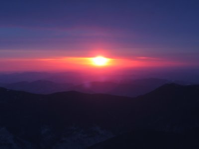 April 4, 2008 Sunrise at Mount Washington Observatory