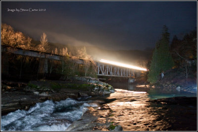Sunset Falls at Night