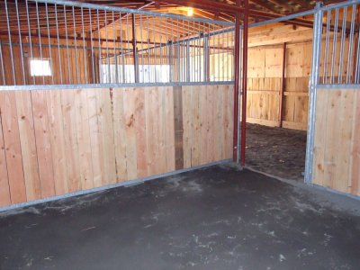 stalls from far corner - finished