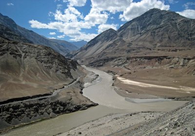 Confluence of Zanskar and Indus