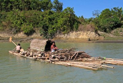 Bamboo raft