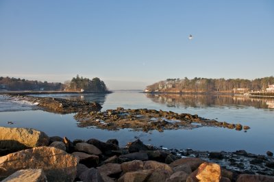 Low tide at Manchester harbor