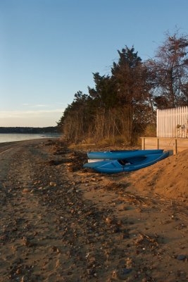 Canoes on the beach