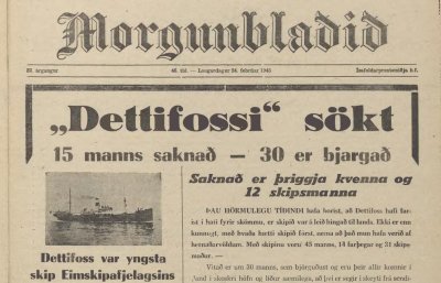 Dettifossi skkt  Morgunblai laugardaginn 24. febrar 1945