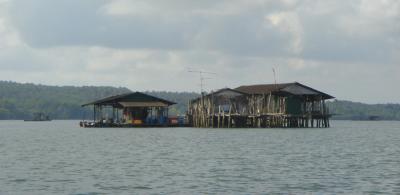 a kelong on Johor River