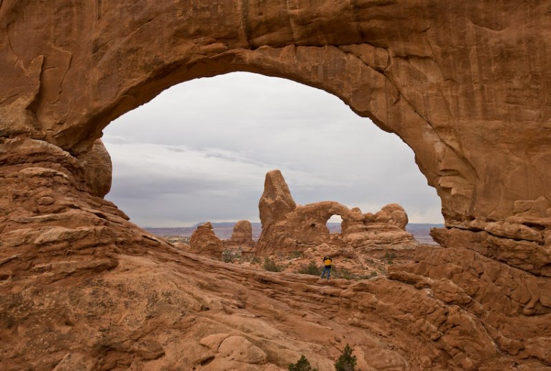 Photographer at Window Arch