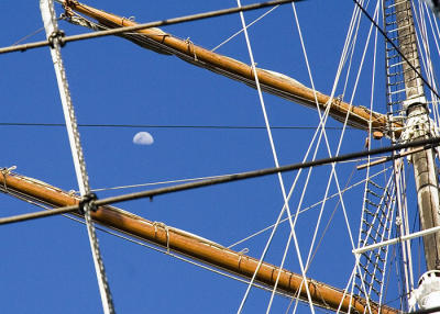 Moon in the rigging