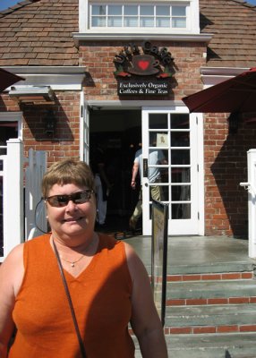 Jan in front of Urth Cafe, Beverly Hills