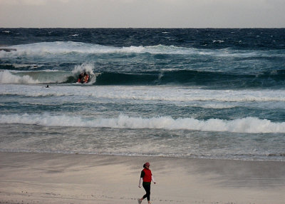 Practicing rescues on Bondi Beach