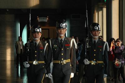 Ceremonial guards, Sun Yat Sen Memorial, Taipei, Taiwan