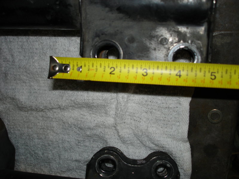 Bolt hole spacing rear.
