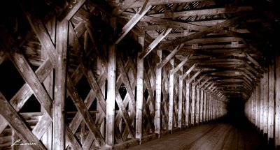 Wakefield Covered Bridge 3245 light painting