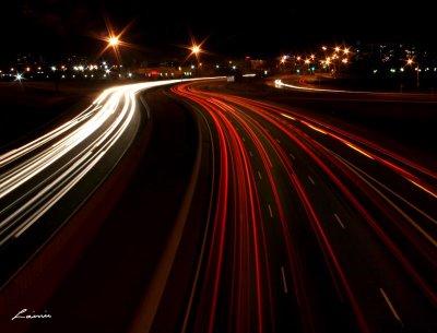 Queensway traffic 3984 night photo