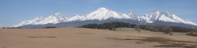 Stitched panorama of the Tatras