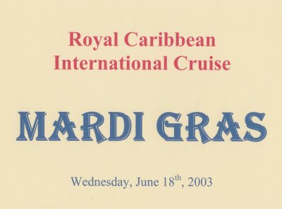 2003 - Caribbean Cruise 2 - Mardi Gras and Second Formal Night
