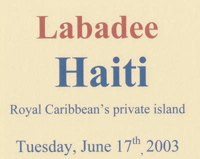 2003 - Caribbean Cruise 3 - Labadee, Haiti