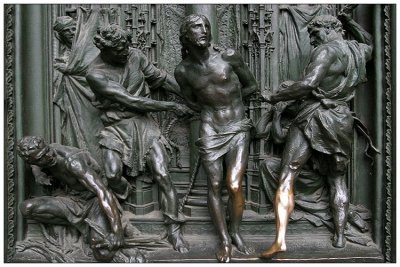 Door sulptures on Milan Cathedral