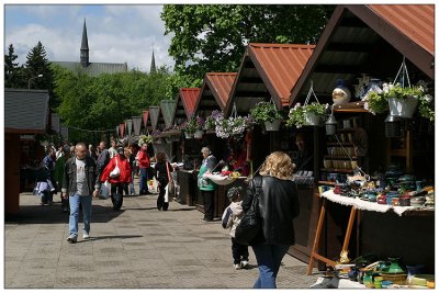 Market stalls in Esplanade Park