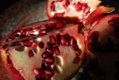 Pomegranates In Sections