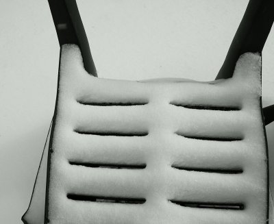 Upturned Chair After Snow