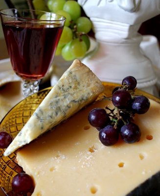 Port, Cheese, and Grapes