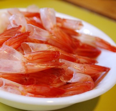 Shrimp Tails In Bowl