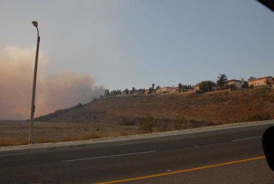 View From Saddleback Ranch Rd -Our house is the 4th from the right