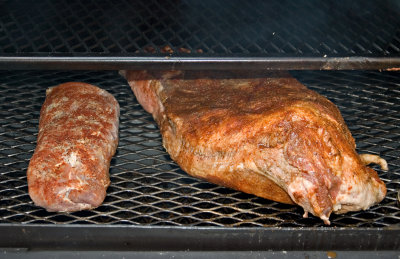 Meat is on the Smoker